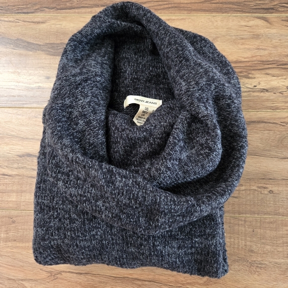 DKNY JEANS WOMENS SWEATER HETHERED BLACK COLOR SIZE SMALL - Picture 6 of 6